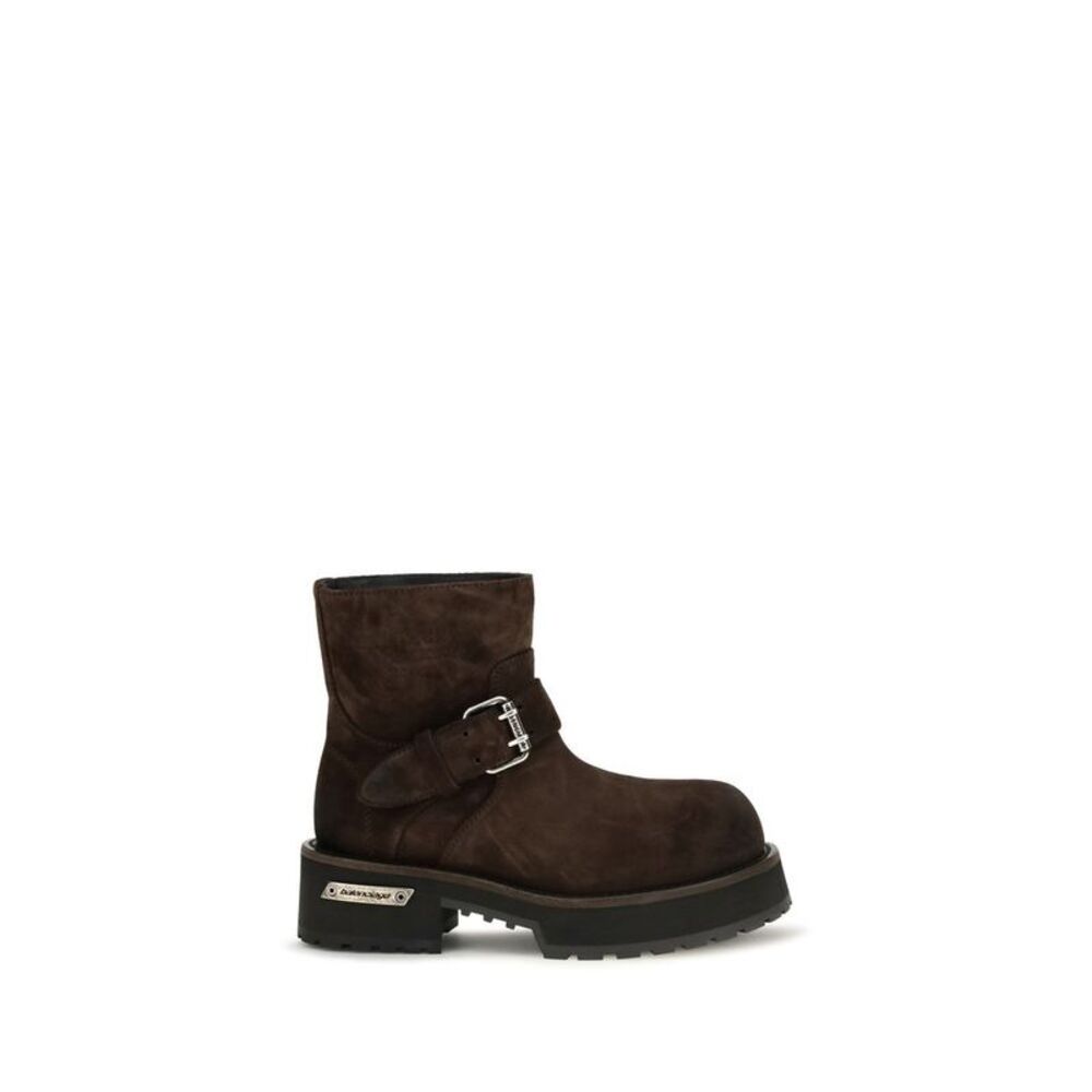 Balenciaga Brown Calf Leather Bos Taurus Ankle Women's Boots